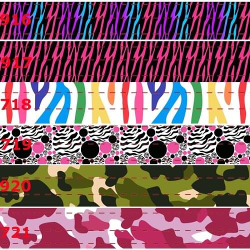 10yards -different sizes - colorful Leopard Print pattern ribbon printed Grosgrain ribbon 916