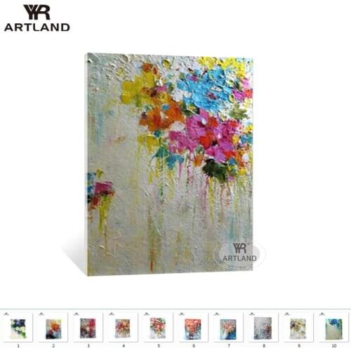 Beautiful flowers Christmas gift home decoration Handmade oil painting on canvas wall picture for living room bedroom no framed