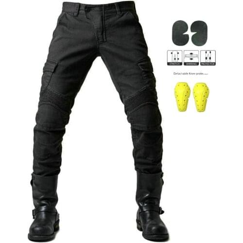 Motorcycle Popular Riding Jeans Hockey Pants Protective Pants 06 Black Green Male Protective Gear