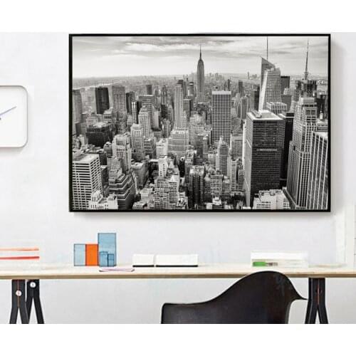 Print Pictures Home Wall Nordic Style New York Landscape Poster Modular Painting On Canvas Fresh Artwork Living Room Decoration