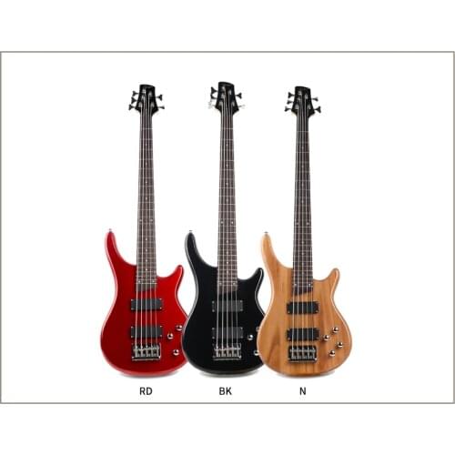 New electric Bass Guitar 21 dishes Five strings Electricity Beth Poplar High-end bright log Musical instrument