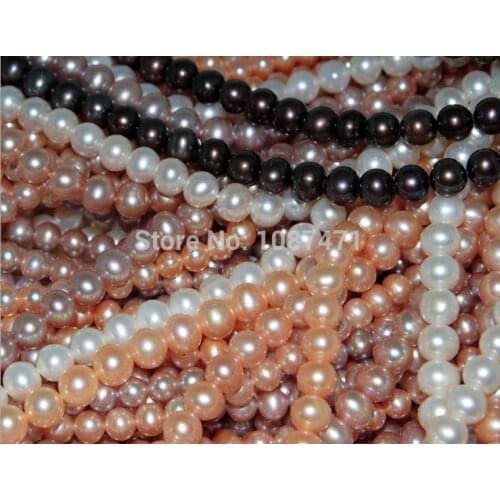 New 10 Strands 6mm Round glass pearl Beads for jewelry accessories necklace pendant bracelet handmade DIY craft C070
