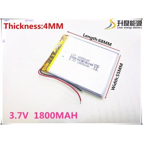 Newest 405568 tablet battery 3.7V 1800 mAh Li ion Rechargeable Accumulator For Mobile Power Bank DIY E-book