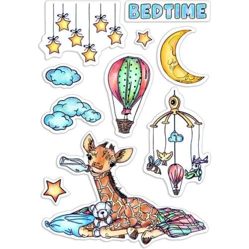 CLEAR STAMP bedtime DIY Scrapbook Card album paper craft silicon rubber roller transparent stamps 3304