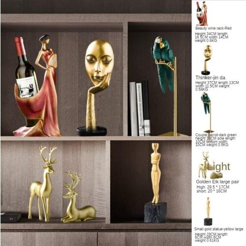 Nordic Light Luxury Home Decor High-end Home Accessories Modern Living Room Decorations Offices Ornaments Figurines For Interior