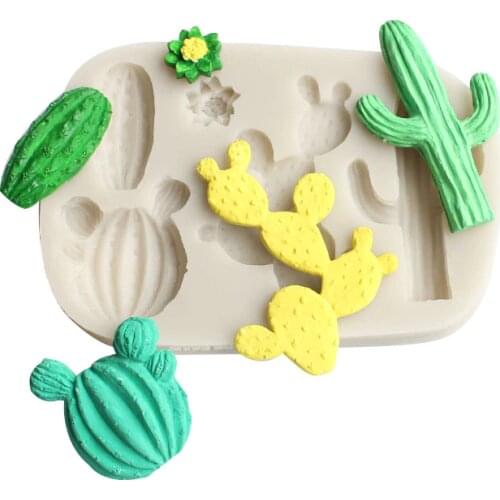 Cactus plant silicone mold DIY fondant, clay, plaster, resin, candle, soap crafts, decorative silicone mold