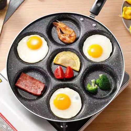 Frying Four Hole Plate Pans Thickened Durable Non Stick Pots Cookware Pancake Maker Cooking Stove Skillet Fryer Breakfast Maker