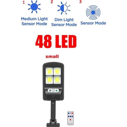 Tabular oblong 48 LED Solar Power PIR Motion Sensor Flood Wall Light Waterproof Outdoor Indoor Garden Security Solar Lamp With