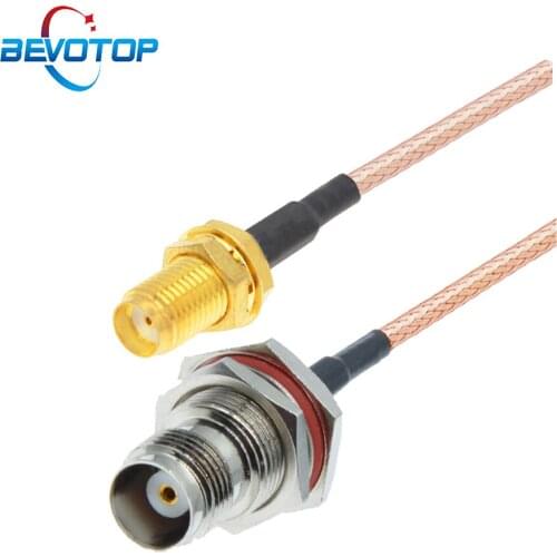 Waterproof TNC Female to SMA Female Bulkhead RG316 Cable 50 Ohm Pigtail RF Coaxial Cable Assembly TNC Extension Cord Jumper