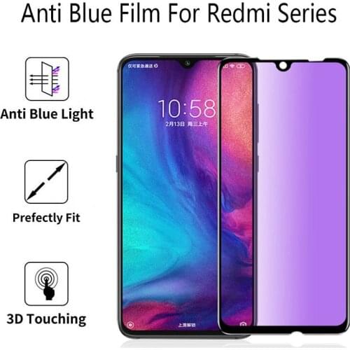 2Pcs Anti-Blue Ray Light Screen Protector Tempered Glass For Redmi 6 7 8A 6Pro Anti-Purple Light Glass Film