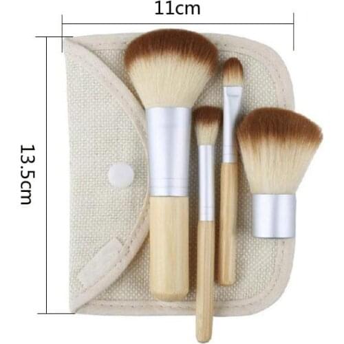 1set/4Pcs Professional Foundation Make up Bamboo Brushes Kabuki Makeup Brush Cosmetic Set Kit Tools Eye Shadow Brush SN272
