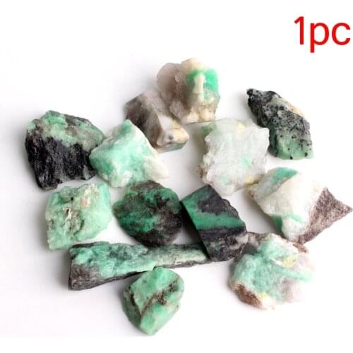 1PC Natural Raw Green Emerald Rough Rare Minerals Specimen Gems DIY Healing Stone Decor Gift