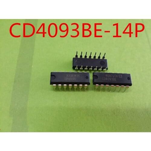 10PCS/LOT CD4093BE DIP14 CD4093 DIP-14 New original In Stock