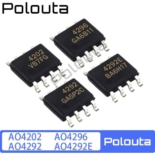 10 Pcs/set Polouta AO4292 AO4292E AO4202 AO4296 SOP8 Patch SMD Field Effect Powerful Transistors Kits Various Specifications