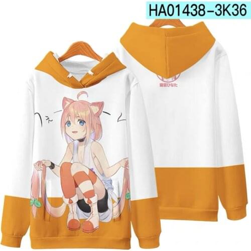 2021 Kawaii Anime role play VTuber Nekomiya Hinata Hoodie Men Women Sweatshirt Cartoon Boys girls Hip Hop Pollover Clothes