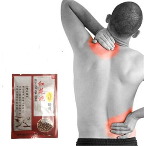 24pcs/3Bags Carthamus tinctorius Snake Analgesic plaster Far Infrared ray Body/joint pain relief patch Rheumatoid Arthritis herb