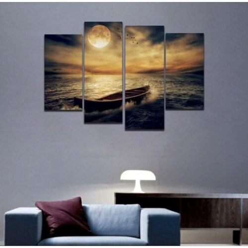 4 panel modern wall artist residence painting hotel painting canvas print canvas printing home decoration