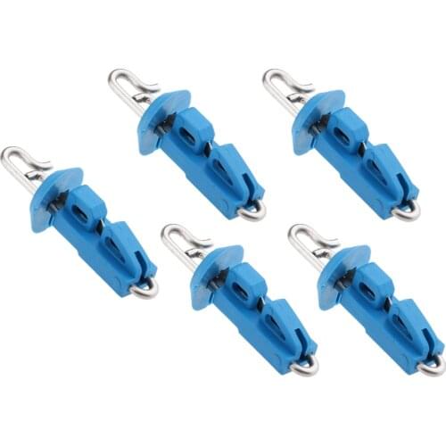 5pcs/set Splash Down Solo Sea Fishing Bait Clip Locking Lock Blue Fishing Accessories Tackles