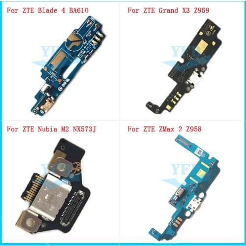 5pcs USB Charging Port Dock Connector Mic Microphone Flex Cable For ZTE nubia M2 NX573J Blade 4 BA610 Grand X3 Z959 ZMax 2 Z958