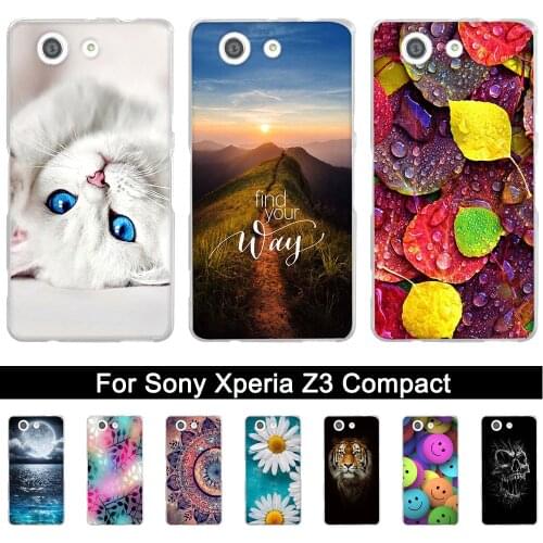 TPU Case for Sony Xperia Z3 Compact D5803 D5833 Soft Silicone Print Back Cover Case for Sony Z3 Mini 4.6 inch Shells Bags Fundas