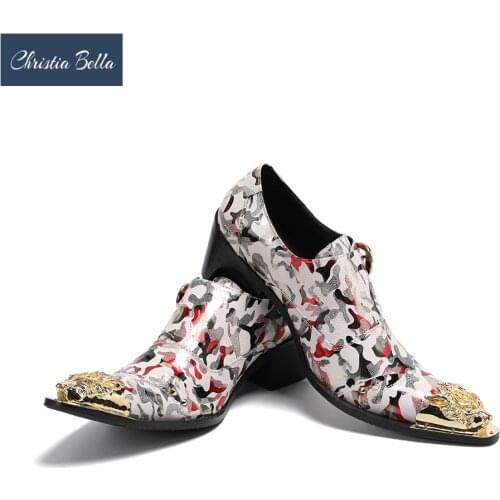 Christia Bella Men High Heels Wedding Shoes Leisure Party Oxford Shoes Career Work Plus Size Height Increase Man Shoes