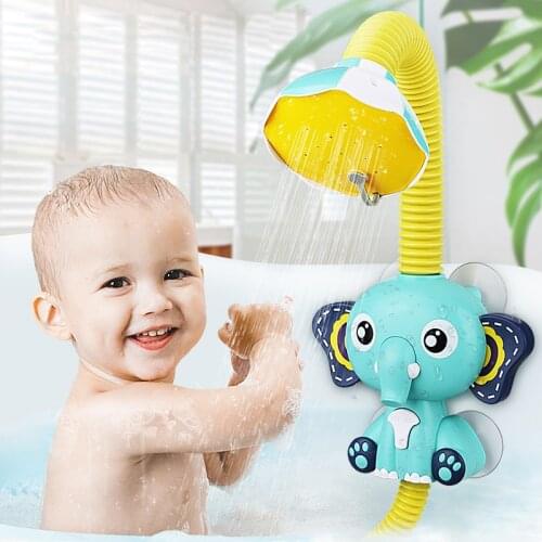 Bath Toys Baby Water Game Elephant Model Faucet Shower Electric Water Spray Toy For Kids Safety Swimming Bathroom Baby Toys