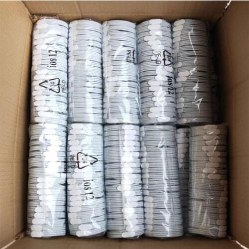 50 pcs/batch new box OD 3.0 high quality aluminum foil cable 1 m 3 ft USB data sync charger cable for 6 7 8 Original packaging