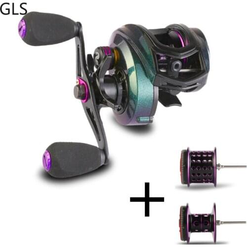 2021 NEW Max Drag 8KG Two Metal Spools Baitcasting Reel 9+1BB Magnetic Brake System 8.1:1 Fishing Accessories