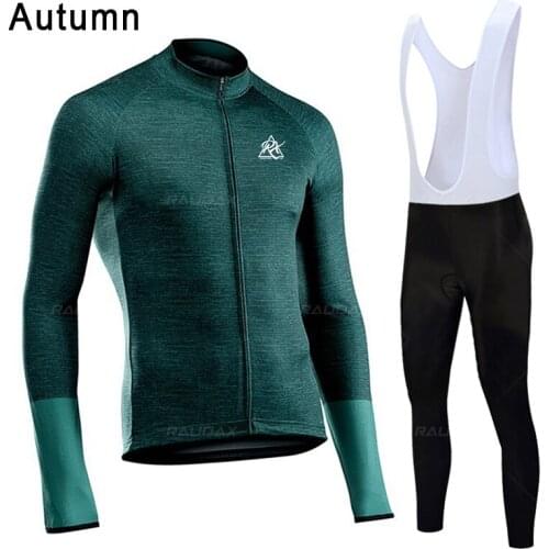 Autumn/Spring Mens Long Sleeve Set Team Bike Uniform Ropa Ciclismo Breathable Offroad Mountain Sports Suit Cycling Clothing