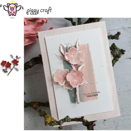 Piggy Craft metal cutting dies cut die mold Flower branch decoration Scrapbook paper craft knife mould blade punch stencils dies