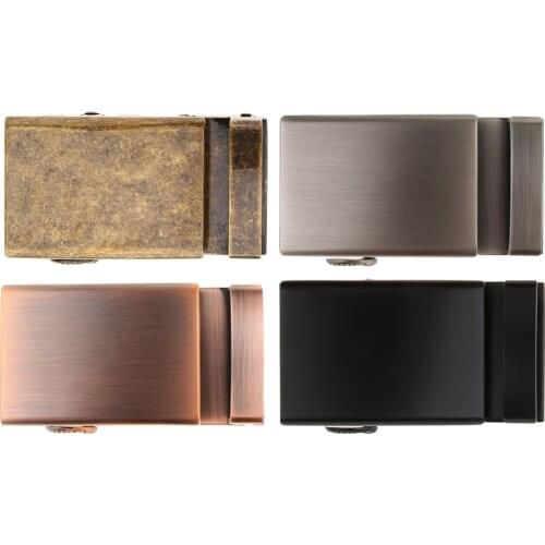 Mens Fashion Ratchet Belt Buckle Automatic Slide Buckle DIY Belt Accessories For Belt Strap 34-36mm