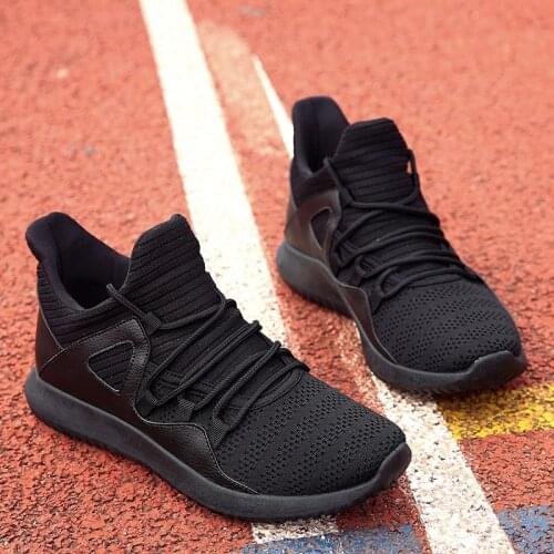 Male Sneakers Mesh Breathable Running Shoes Men Black Red White Anti Slip Outdoor Sport Shoes Athletic Training Footwear for Men