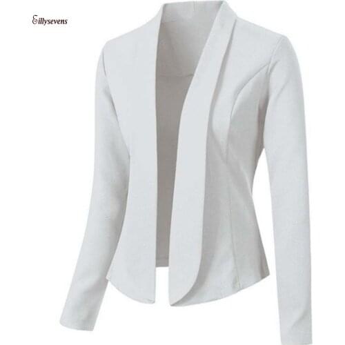 Blazers Women Office Work Wear Elegant Ladies Business Suit Long Sleeves Cardigan Coat Open Front Ruched Asymmetrical Casual Top