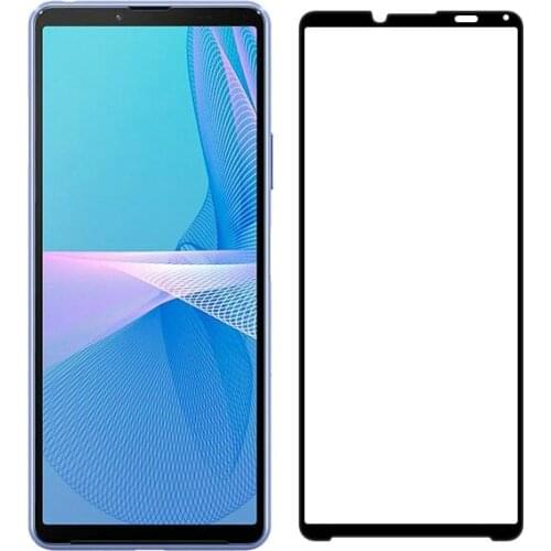Full Glue Cover Tempered Glass Screen Protector Film for Sony Xperia 10 III 3 Mark III MK HQ-BT52 XQ-BT52 SO-52B SOG04