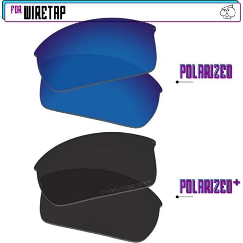 EZReplace Polarized Replacement Lenses for - Oakley WireTap Sunglasses - BlackPPlus-SapphireP