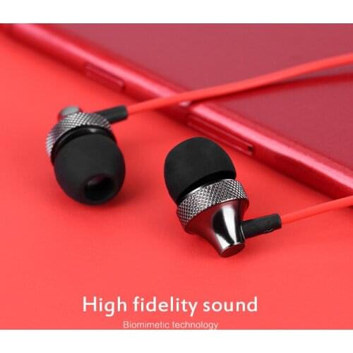 Wired Earphone Stereo Metal In-ear Earphone Heavy Bass earphones With Wire Control Play/Pause Answer Call For phones Computers