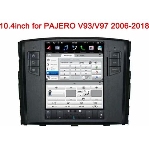 Tesla style android 7.12 car dvd player for MITSUBISHI PAJERO V97 V93 Montero 2009-2018 car audio stereo autoradio wifi USB
