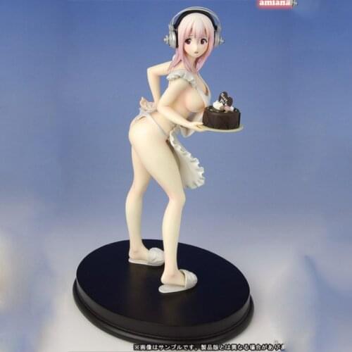 Super Sonico Cake apron standing posture PVC Action Figure Sexy Figures Collectible Model Toys Doll Gift