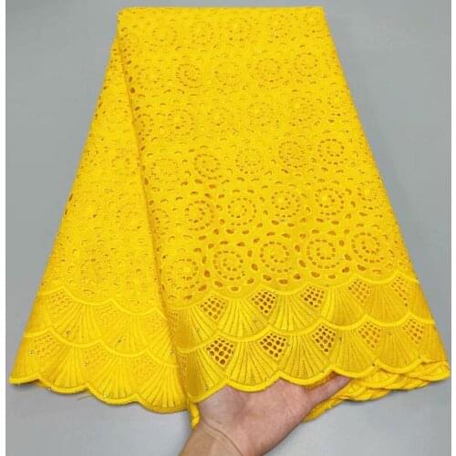 Party Q 2021 Latest High Quality African Nigerian Cotton Tulle Lace Fabric Wedding For Prom Dress Swiss Damask 2.5Yards