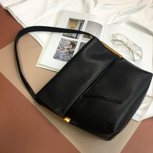 WOONAM Women Fashion Handbag Top Hide Genuine Calf Leather Folder Hobo Shoulder Bag WB1071