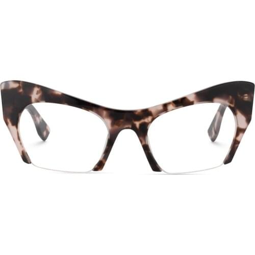 Zeelool Semi-rimless Cat Eye Glasses Frame for Women with Non-prescription Kyle FP0099/HP0181