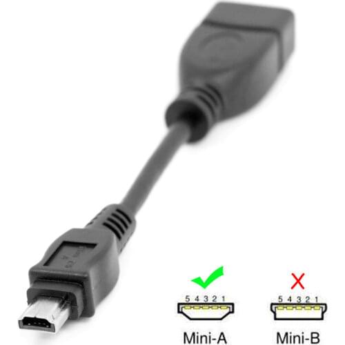 Zihan USB 2.0 Host Mini A Male to USB A female OTG adapter