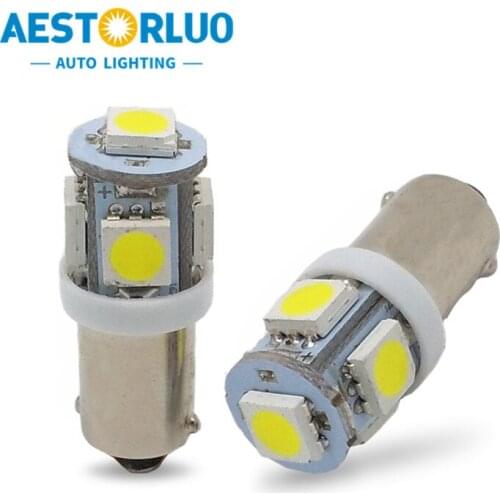 10Pcs Factory Supply T10 BA9S BAX9S 6000K 5050SMD Chip Width Lamp Car Interior Dome Reading Lights Door Trunk Lamps White 12V