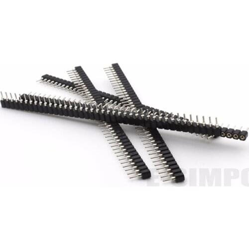 100pcs Hole female header Hole Pin Header 1/2X40P Single/double row Straight gold-plated