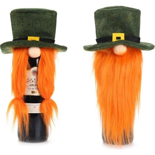 12 Pcs Christmas Decorations Gnomes Wine Bottle Cover Mr&Mrs Santa Wine Bottle Topper Holiday Dining Table Decor Wholesale X2