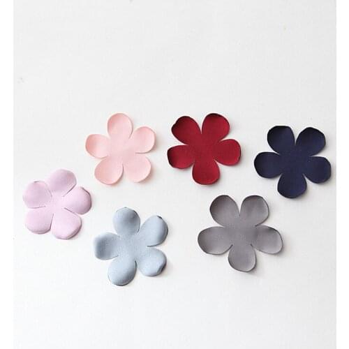 150pcs/lot Handmade Burned Satin Rose Flower Petal Garment Hair Accessories Party & Table Decorations