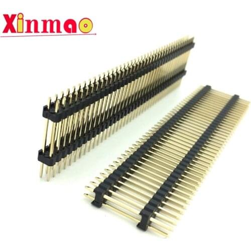 2.54mm Double plastic Double Row Male 40P PCB Board Pin Header Connector Pinheader 2*40p Long 21 23 35mm 25mm 30mm