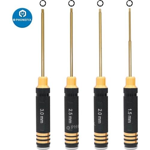4pcs Hex Screw Driver Set Titanium Hexagon Screwdriver Wrench Tool Kit for RC Car Helicopter FPV Drone Opening Disassembling