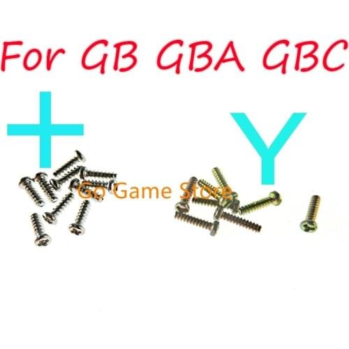 50pcs/lot for GB GBA GBC Y + Screw housing shell case Wholesale screws set parts