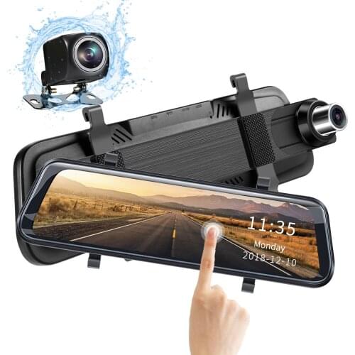 9.66 Inch Full Screen Car DVR Mirror WIFI 360 Degree Smart Car Dvr Camera Dual lens GPS Rear View DVR